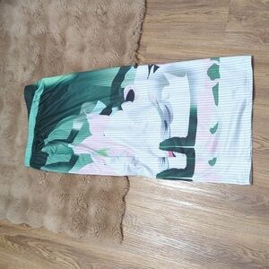 Abstract Green and Pink Women's Skirt